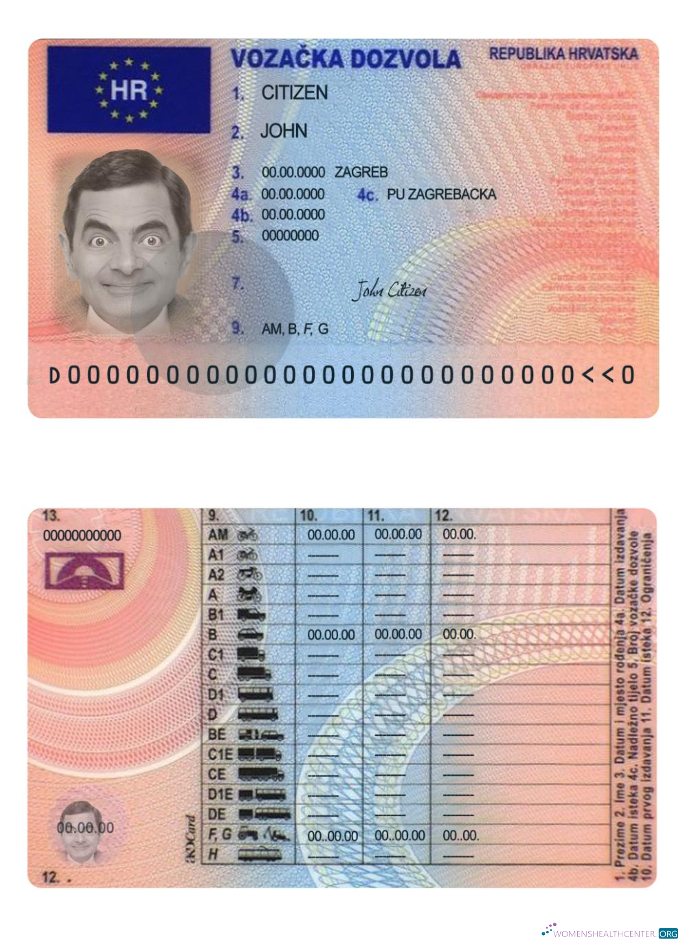 download Croatia driving license version 2